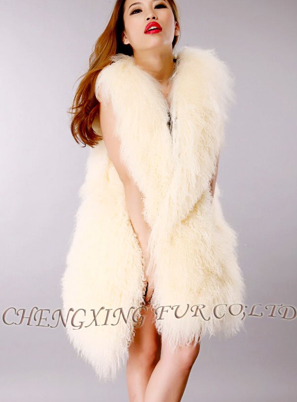 CX-G-B-101C High Quality  Mongolian Fur Vest ~ DROP SHIPPING