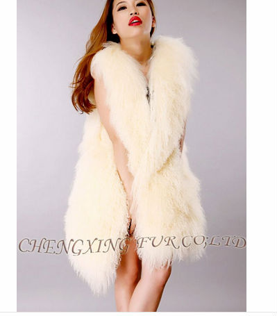 CX-G-B-101C High Quality Mongolian Fur Vest ~ DROP SHIPPING