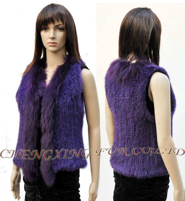 CX-G-B-118E Ranch Raised Rabbit Fur Vest ~ NEW ARRIVE ~ DROP SHIPPING