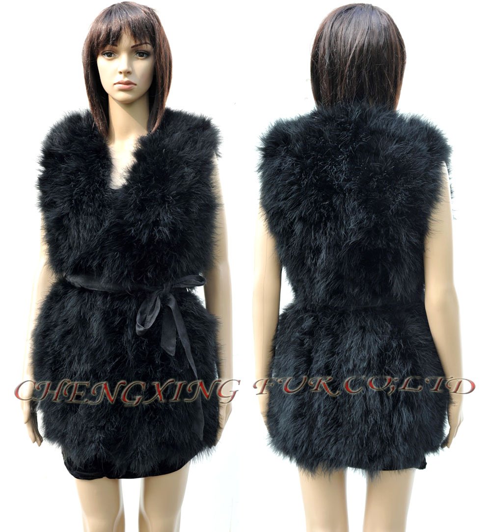 CX-G-B-137A  Feather Lady Vest ~ NEW ARRIVE ~ DROP SHIPPING