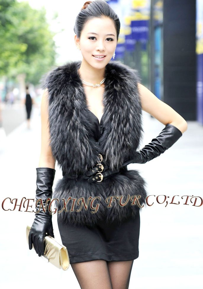 CX-G-B-138D Genuine Sheepskin Leather  Fur Vest ~ DROP SHIPPING