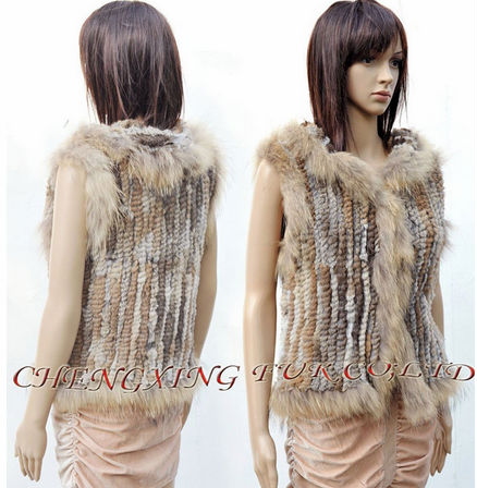 CX-G-B-70A Knit Rabbit Fur Fashion Dress ~ NEW ARRIVE ~ DROP SHIPPING