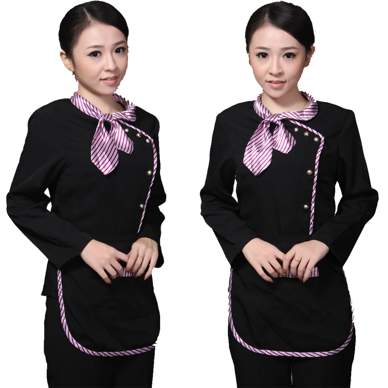 Cx088 work wear autumn and winter work wear front desk long-sleeve