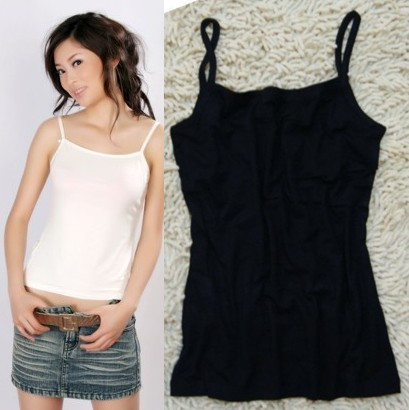 D - modal spring and summer solid color women's spaghetti strap vest