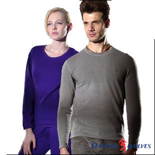 D-WOLVES lovers thermal underwear set double layer wool thickening thermal plus velvet