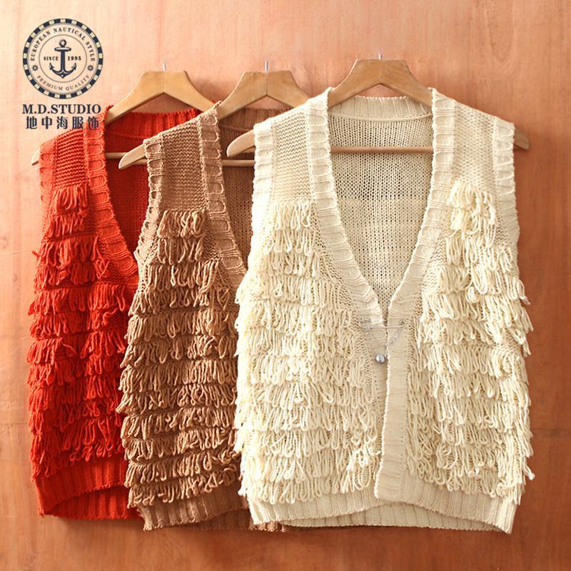 D609 2013 women's fashion needle V-neck circle wool cardigan sweater vest FREE SHIPPING