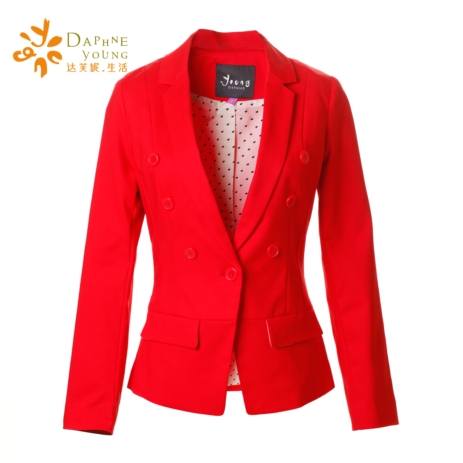 Daphne young DAPHNE 2012 double breasted slim waist blazer dye242499413