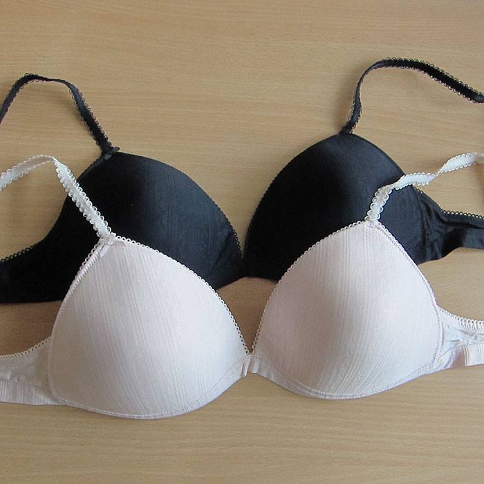 Dark d4 skiny stripe thin sponge bikini bra cup big 70a