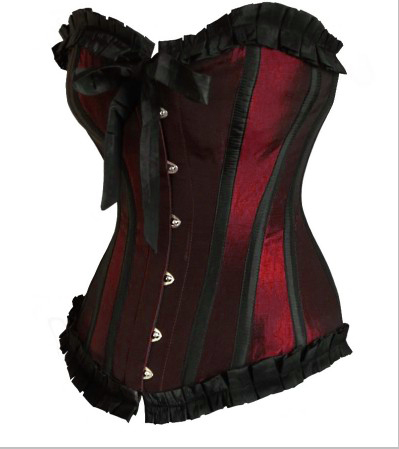 Dark Red Sexy Body slimming underwear Lace Up Bustier Woman Body slimming underwear Valentine's Day corset