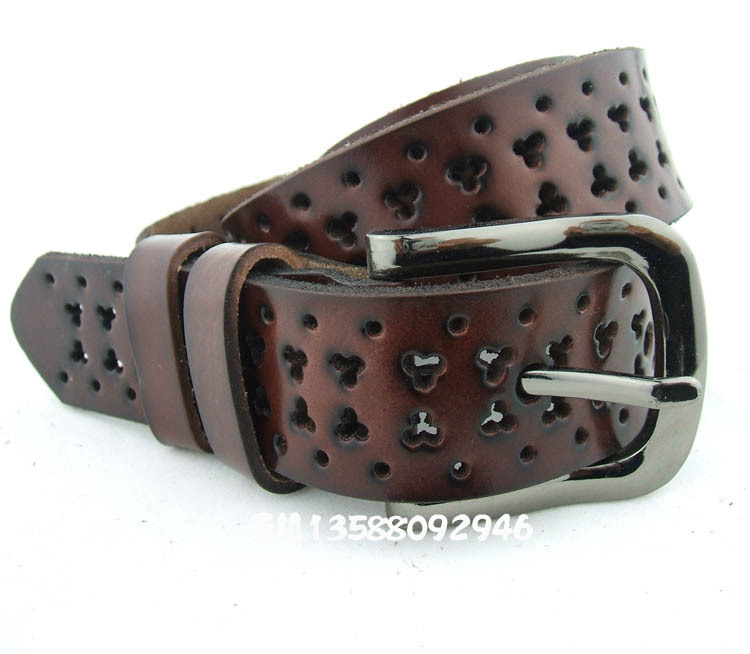 Decoration belt fashion all-match women's strap Women genuine leather waist belt red belt 1212