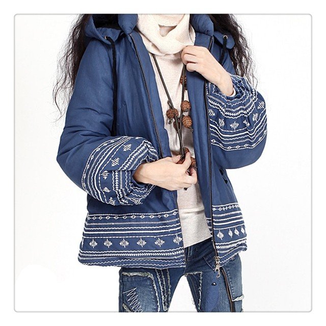 DEMONSTYLE Autumn&Winter New arrival YUJIAAO embroidered cotton-padded coat MA0003