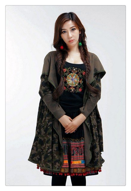 DEMONSTYLE New arrival lady's knit coat,women's camouflage coat 2880