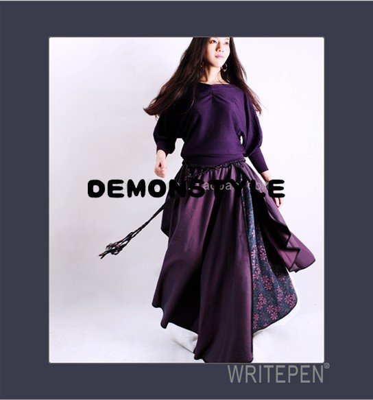 [DEMONSTYLE]New arrival lady's long skirt,women's skirt/dress Q13P