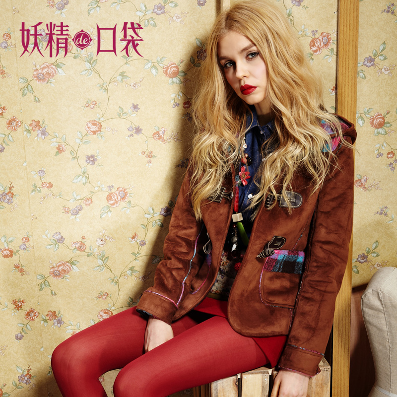 DEMONSTYLE  spring check explaines nostalgic leather clothing,women's jacket,fashion jacket