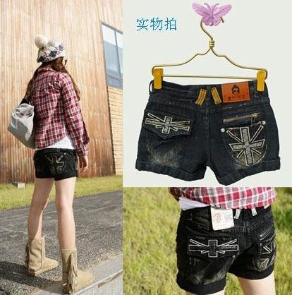 Denim shorts 9538 free shipping