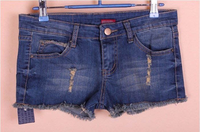 denim shorts hole jeans female slim jeans