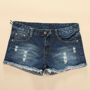 Denim shorts women's moben hole loose summer mini shorts female