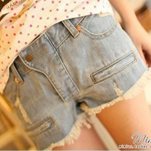 Denim shorts women's summer loose wearing white jeans female trousers shorts