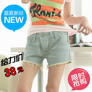 Denim shorts women's summer loose wearing white jeans female trousers shorts