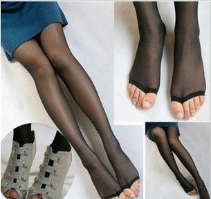 Detonation money! Wear a personality, brand open toe socks fish mouth silk stockings