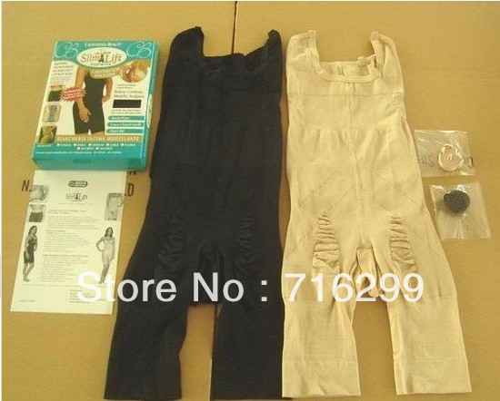 DHL FEDEX Free Shipping Wholesale Beige and black Slim n lift/slim lift Underwear Full Body Shaper with Strap 10pcs/lot