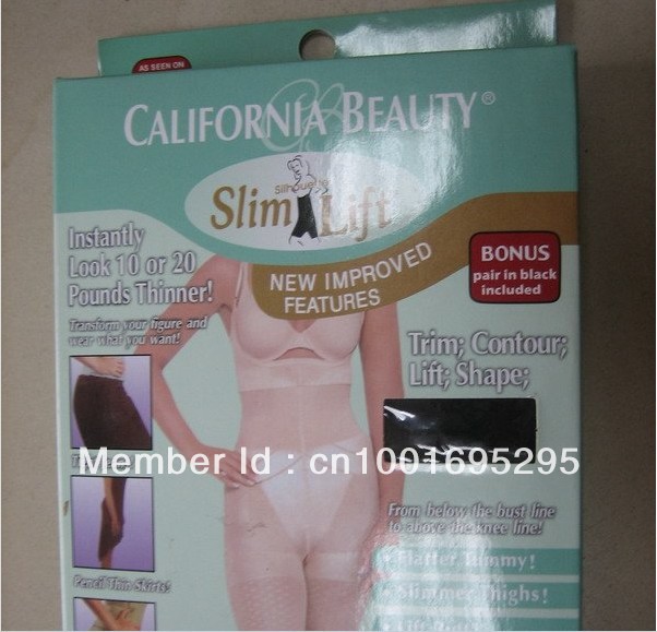 DHL FEDEX Free Shipping Wholesale Beige and black Slim n lift/slim lift Underwear Full Body Shaper with Strap 10pcs/lot