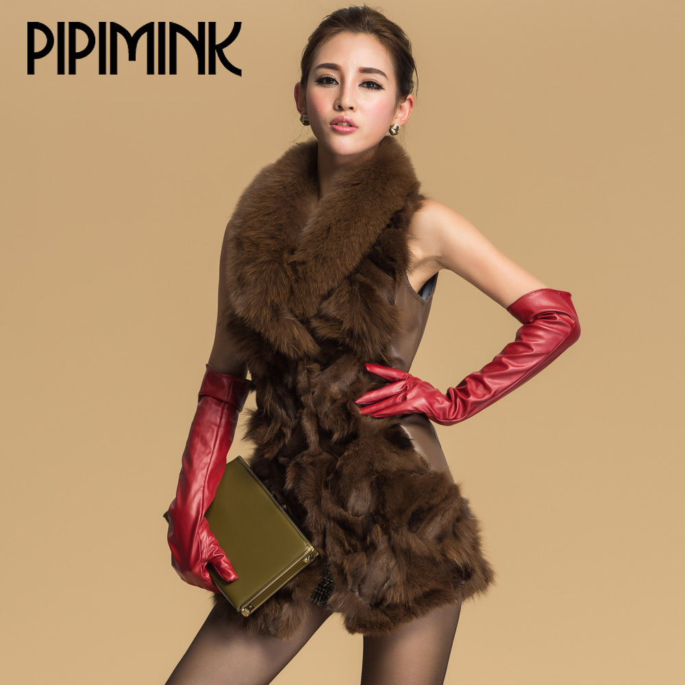 DHL free 2012 women's slim fox fur coat pc008