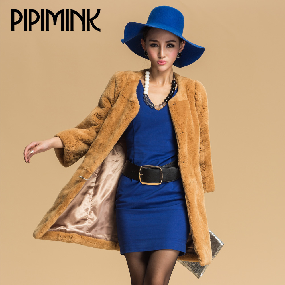 DHL free 2012 women's slim rex rabbit hair fur coat pc005