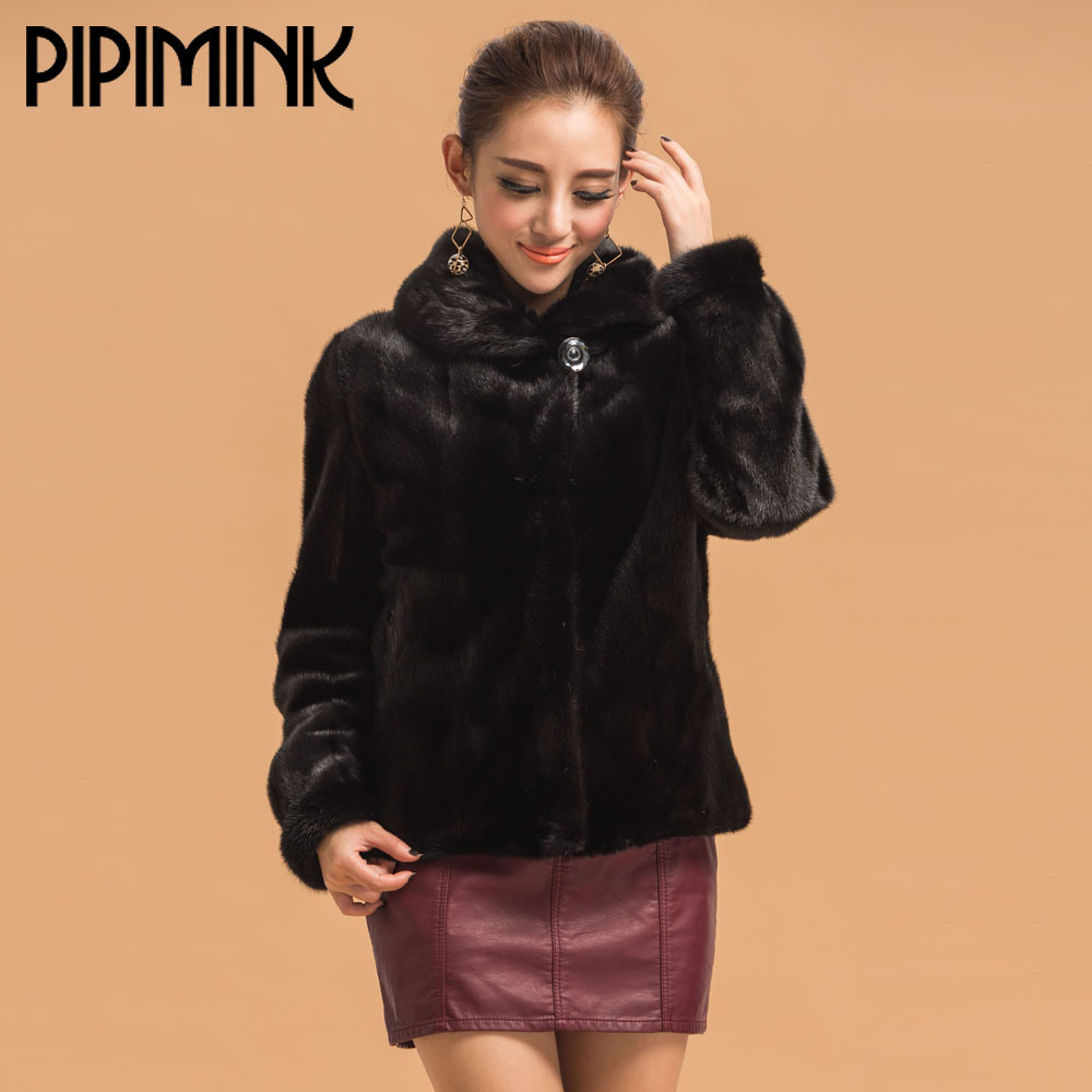 DHL free Pipkin 2012 marten overcoat fashion short design mink zd005