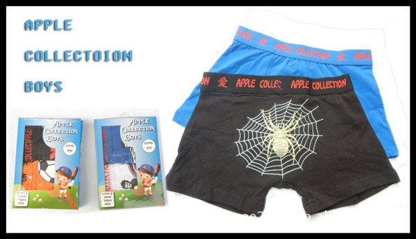 DHL Free Shipping 50pcs/Lot European Famous Brand Stock Spider Web Children Panties Mix-Wholesaler 100% Cotton Underwear121013#1