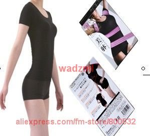 DHL free shipping calorie off germanium taping beauty  women T shirt  short sleeve shapers slimming vest 200pcs/lot