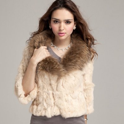 DHL free shipping Ladies fur coat jacket winter new rabbit raccoon fur collar leather jacket