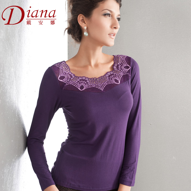 Diana new arrival modal thermal top shirt basic female underwear lounge 2618 s2