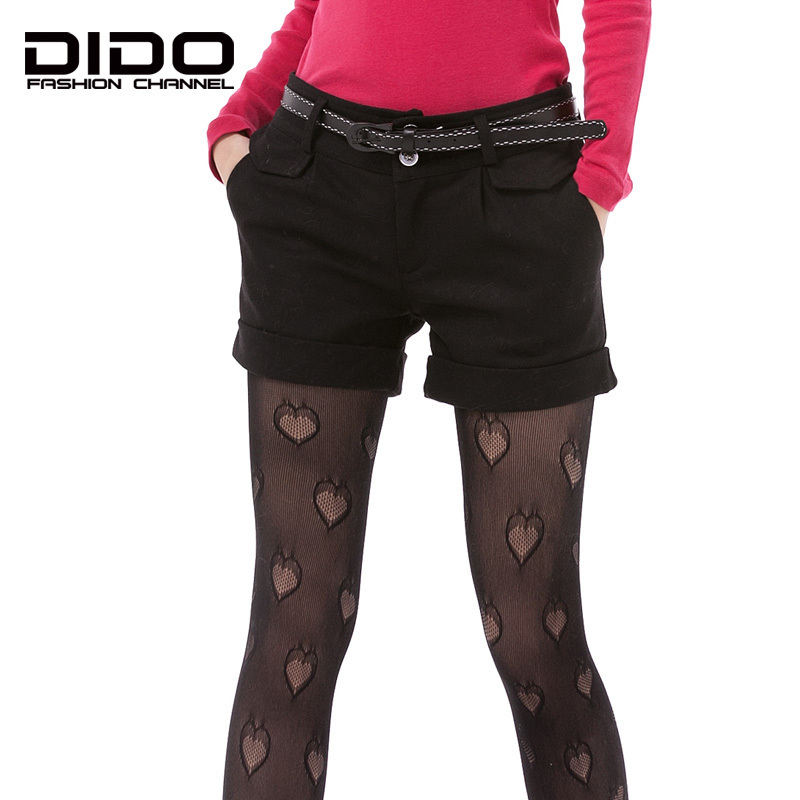 Dido 2012 spring women's roll up hem woolen shorts thermal thickening boot cut jeans female trousers