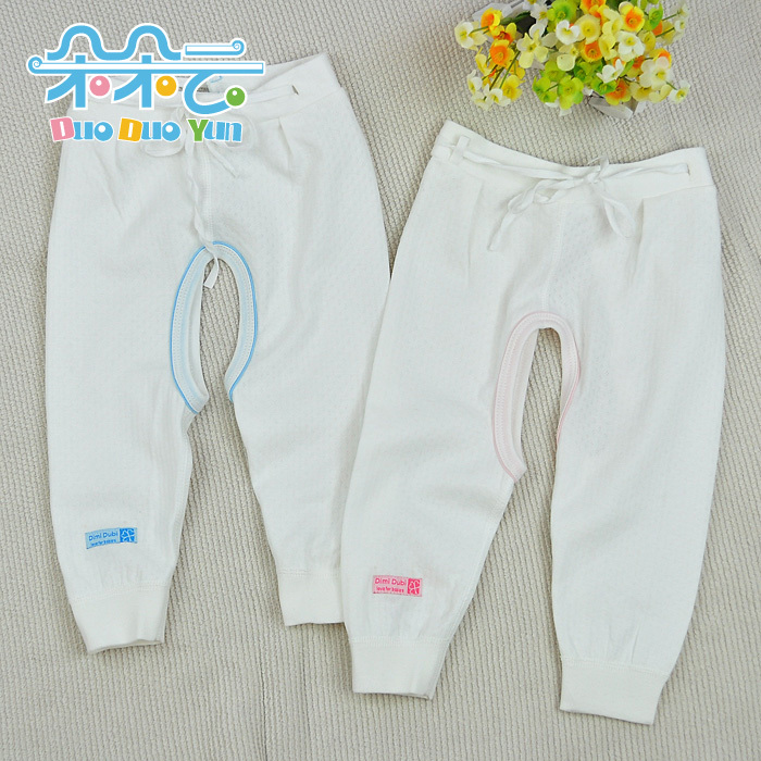 Dimi dubi infant 100% cotton thermal antibiotic trousers baby lacing open-crotch pants 117501