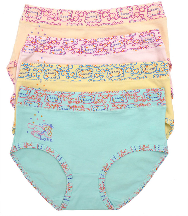 Diprivan female child panties 100% cotton trigonometric panties stretch cotton child panties