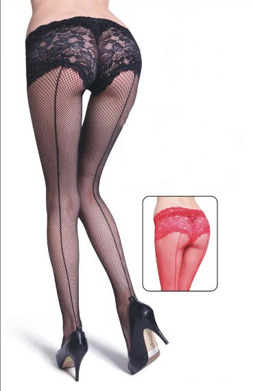 Dl mesh lace decoration sexy slim stovepipe pantyhose 7730 - 2