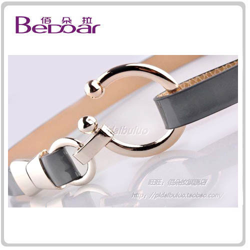 Dora 2013 new arrival fashion hook japanned leather hook women's belt downfield strap