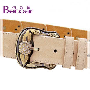 Dora all-match diamond decoration genuine leather pigskin fashion women's belt strap belly chain