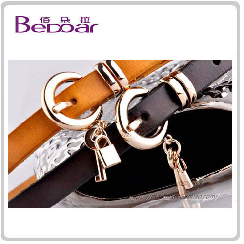 Dora the first layer of cowhide lock pendant strap genuine leather small strap fashion strap