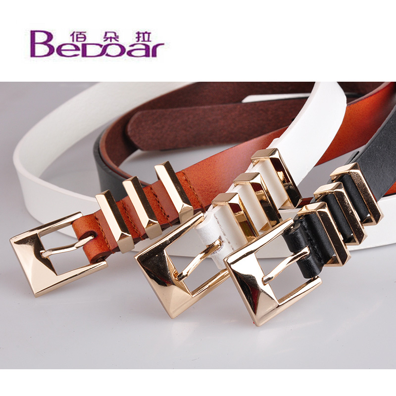 Dora women's thin belt genuine leather women's all-match Women genuine leather pin buckle small strap