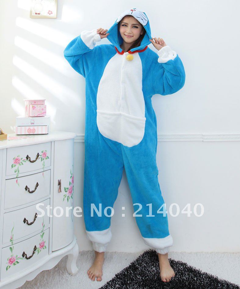 Doraemon Animal Costume Kigurumi Pajamas Adult Cosplay Sleepwear