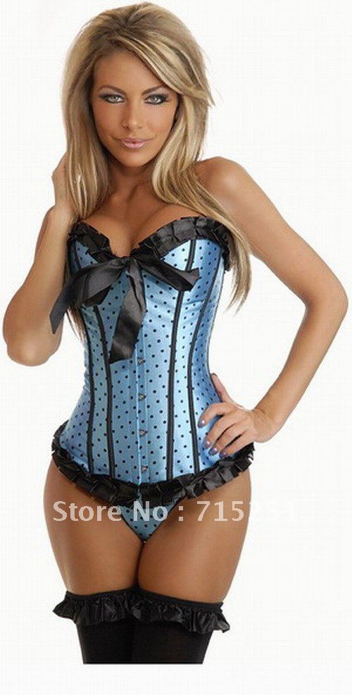 Dot design & Material silk slippery corset