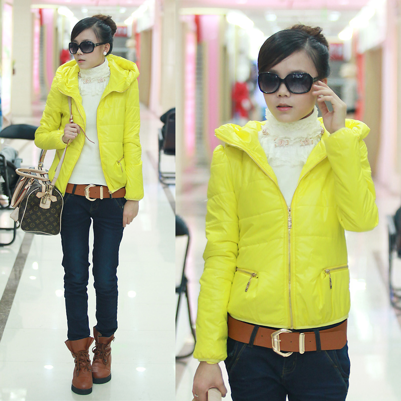 Down coat female ETAM 2012 winter thickening bright face down outerwear short design