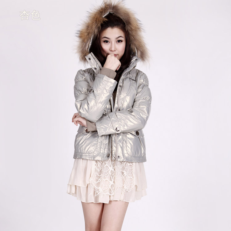 Down coat women short design winter large fur collar slim fashion down coat