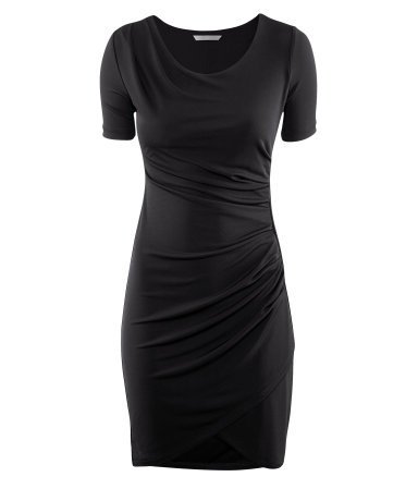 Draped Knee-Length Short Sleeve Dress free shipping for epacket and cpam