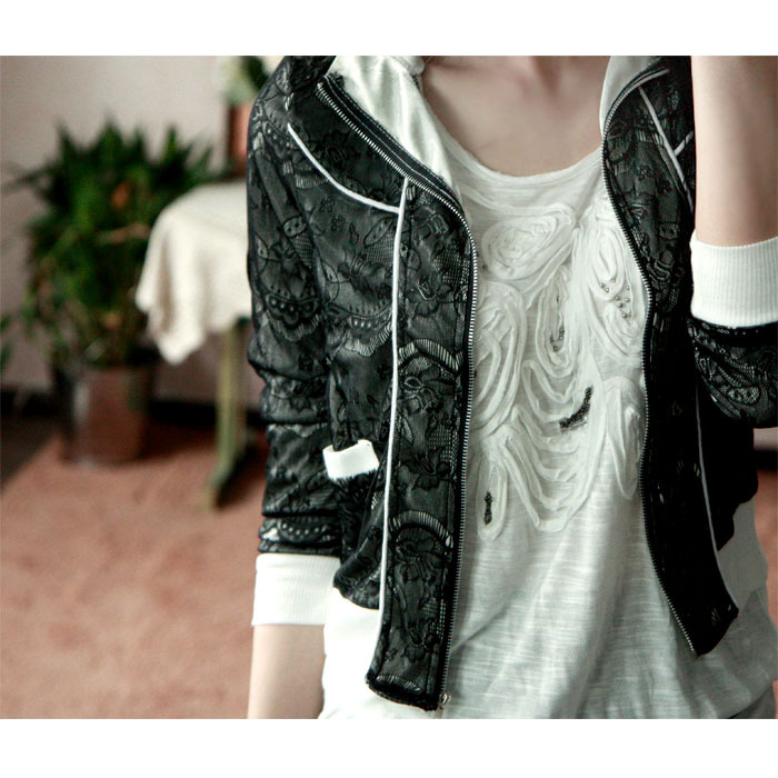 Drop shipping 2013 0.21kg locely a lace short jacket poster paragraph -jk