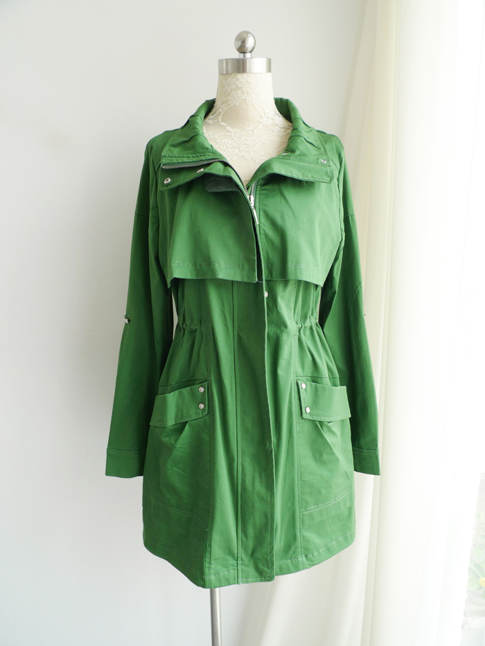 Drop shipping 2013 Ab.plus . excellent turn-down collar slim waist long design trench outerwear 0.710kg -jk