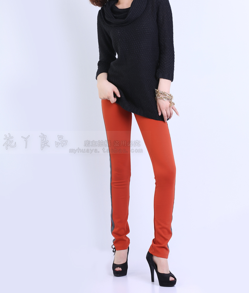 Drop shipping 2013 D13-02-1660 multicolour leather cotton skinny pants legging 370