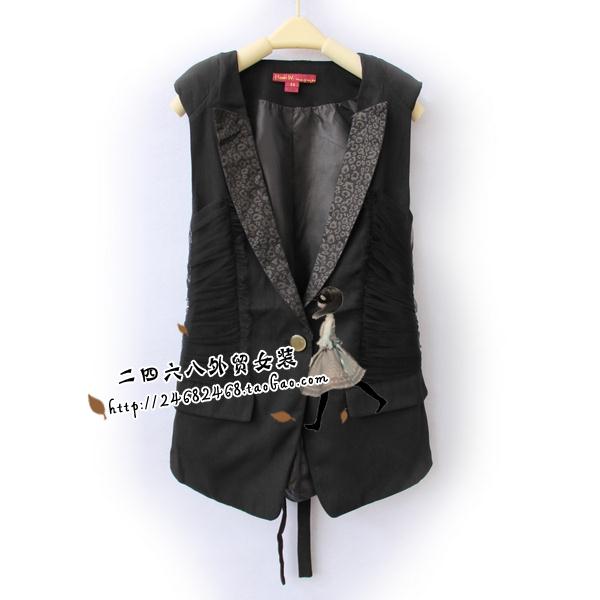 Drop shipping 2013 Dc13 wind slim thin leopard print suit paragraph vest -tt